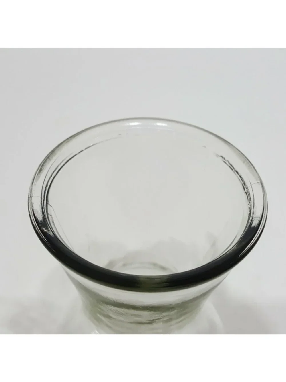 Vintage Clear Wavy Glass Milk Juice Bottle Jar Jug Carafe Since 1852 Flat Back